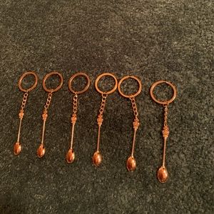 6 Mini spoon keychain rose gold also available in different colour